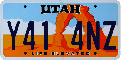 UT license plate Y414NZ