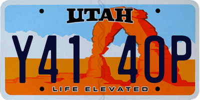 UT license plate Y414OP