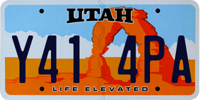 UT license plate Y414PA