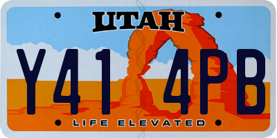 UT license plate Y414PB