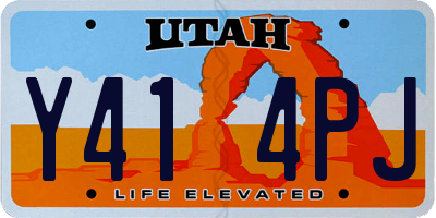 UT license plate Y414PJ