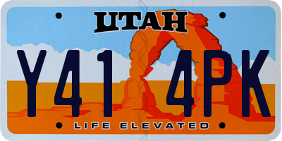 UT license plate Y414PK