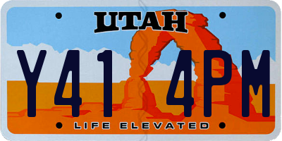 UT license plate Y414PM