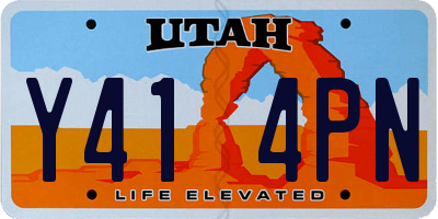 UT license plate Y414PN