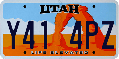 UT license plate Y414PZ