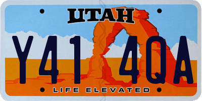 UT license plate Y414QA