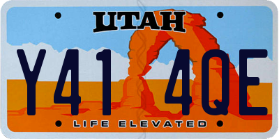 UT license plate Y414QE