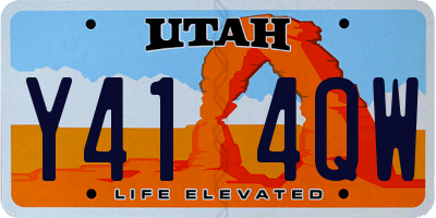 UT license plate Y414QW