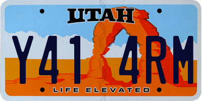 UT license plate Y414RM