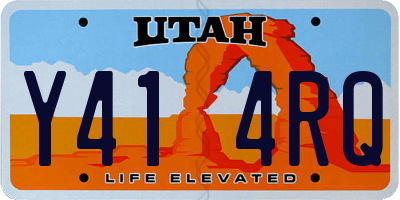UT license plate Y414RQ