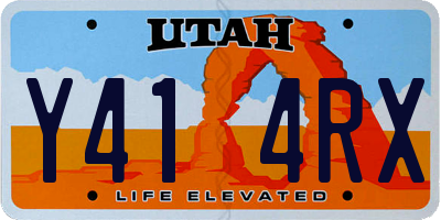 UT license plate Y414RX
