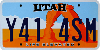 UT license plate Y414SM