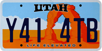 UT license plate Y414TB