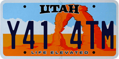 UT license plate Y414TM