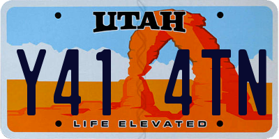 UT license plate Y414TN