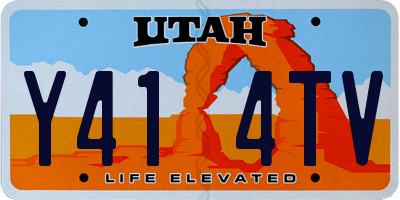 UT license plate Y414TV