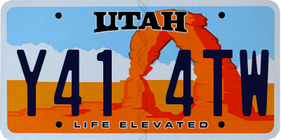 UT license plate Y414TW