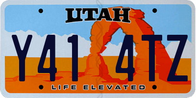 UT license plate Y414TZ