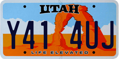 UT license plate Y414UJ