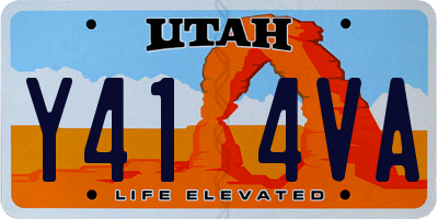UT license plate Y414VA