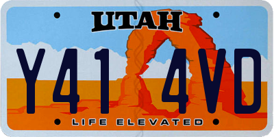 UT license plate Y414VD