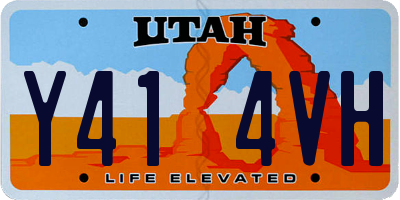 UT license plate Y414VH