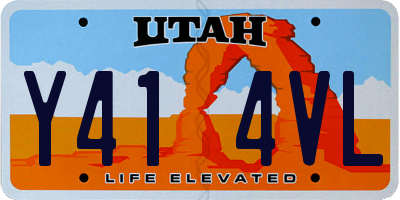 UT license plate Y414VL