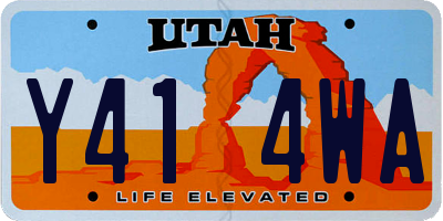 UT license plate Y414WA