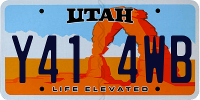 UT license plate Y414WB