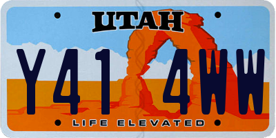 UT license plate Y414WW