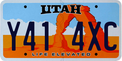 UT license plate Y414XC