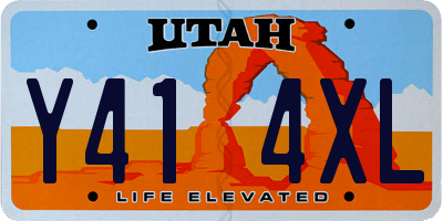UT license plate Y414XL