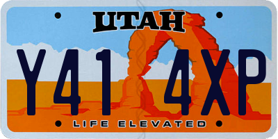 UT license plate Y414XP