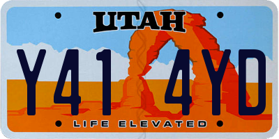 UT license plate Y414YD
