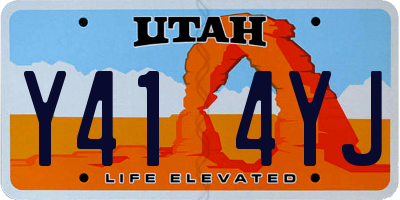 UT license plate Y414YJ