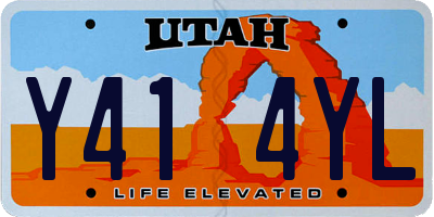 UT license plate Y414YL