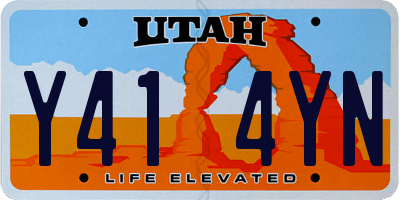 UT license plate Y414YN