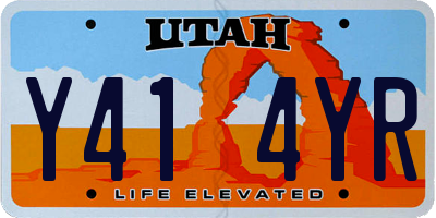 UT license plate Y414YR