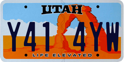 UT license plate Y414YW