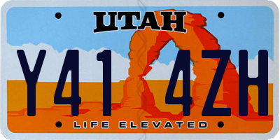 UT license plate Y414ZH