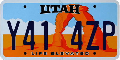 UT license plate Y414ZP