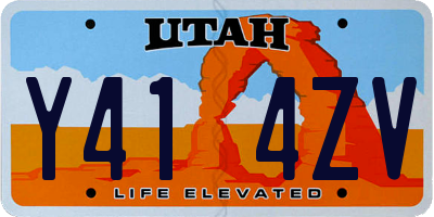 UT license plate Y414ZV