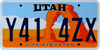 UT license plate Y414ZX