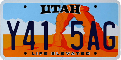 UT license plate Y415AG