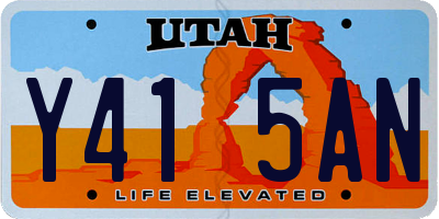 UT license plate Y415AN