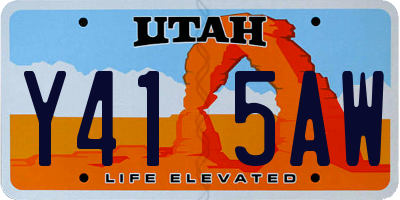 UT license plate Y415AW
