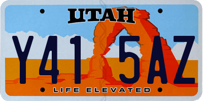 UT license plate Y415AZ