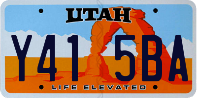 UT license plate Y415BA