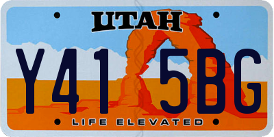 UT license plate Y415BG