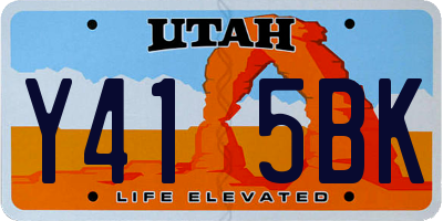 UT license plate Y415BK